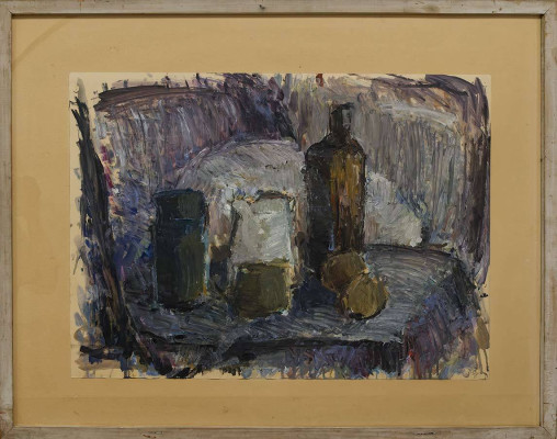 Paul Torsten Hahn, Stilleben, 1999 <br /> Öl auf Papier, 60 x 80 cm, Rahmen optional 150 € <br /><strong> Startpreis 900 € </strong>