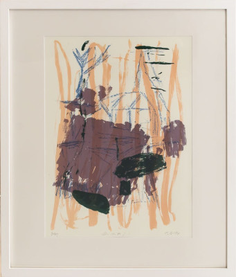 Carsten Gille, Die Hütte II, 2025 <br /> Siebdruck, 30 x 23 cm, E.A. Rahmen optional 25 € <br /><strong> Startpreis 180 € </strong>