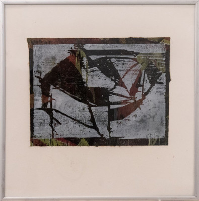 Elli Graetz, Vogel, 2010 <br /> Holzschnitt, 22 x 28,5 cm, unikat Rahmen optional 19 € <br /><strong> Startpreis 160 € </strong>