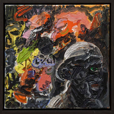 Michael Kain, Gestern, gegen 23 Uhr, 2025 <br /> Öl auf Leinwand, 30 x 30 cm, Rahmen optional 20 € <br /><strong> Startpreis 600 € </strong>