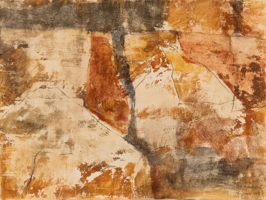 Marguerite Blume-Cárdenas, o.T., 2002 <br /> Gouache, Kohle, 36 x 47 cm, <br /><strong> Startpreis 160 € </strong> <br /><strong>VERKAUFT</strong>