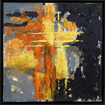 Reinhard Stangl, Winterreise, 2013 <br /> Öl auf Leinwand, 48 x 48 cm, <br /><strong> Startpreis 1.500 € </strong>