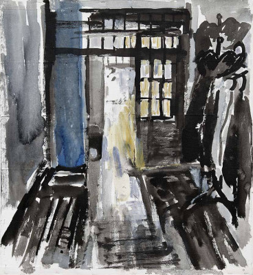 Martin Enderlein, Lichteinfall, 2025 <br /> Acryl auf Leinwand, 72 x 66 cm, mit Rahmen <br /><strong> Startpreis 900 € </strong>