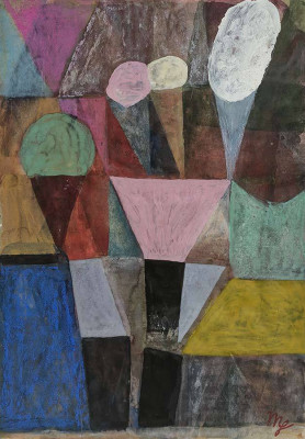 Marlene Gaßmann, Eistüten, 2021 <br /> Tempera, Pastell, 42 x 29,5 cm <br /><strong> Startpreis 450 € </strong>
<br /><strong>–VERKAUFT–</strong>