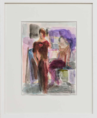 Ulrike Hahn, 2023 <br /> Aquarell, 32 x 24 cm <br /><strong> Startpreis 380 € </strong><br /> Rahmen optional 40 €