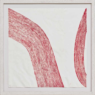 Andrea Engelmann, Fragmente, 2002 <br /> Öl auf Tyvek, 35,3 x 35 cm <br /><strong> Startpreis 300 € </strong><br /> Rahmen optional 30 €