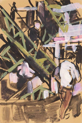 Martin Enderlein, Rolltreppen I, 2024 <br /> Tusche auf Karton, 32 x 21 cm <br /><strong> Startpreis 240 € </strong><br /> Rahmen incl.
<br /><strong>–VERKAUFT–</strong>