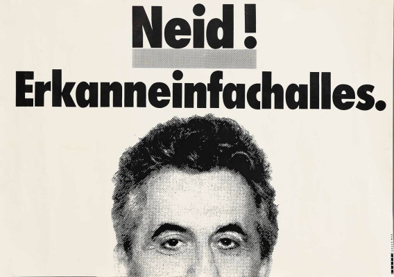 Wolfgang Mau, Erkanneinfachalles, 1989 <br /> Siebdruck, DIN A 1, 59,5 x 84,1 cm <br /><strong> Startpreis 150 € </strong>
