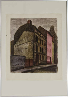 Manfred Butzmann, Anhalter Puff, 1993 <br /> original Offselitho , 58 x 50 cm <br /><strong> Startpreis 220 € </strong><br /><strong>–VERKAUFT–</strong>