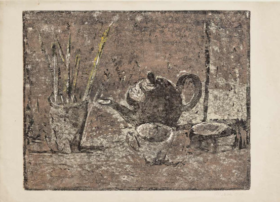 Harald Metzkes, Stilleben, 1970 <br /> Farblitho, 37 x 46 cm <br /><strong> Startpreis 250 € </strong>
<br /><strong>–VERKAUFT–</strong>