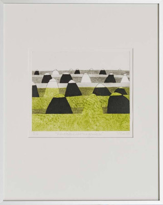 Tina Flau, Rohstofferwartungswiese, 2023 <br /> Farbtiefdruck, 40 x 50 cm <br /><strong> Startpreis 120 € </strong><br /> Rahmen optional 30 €<br /><strong>–VERKAUFT–</strong>