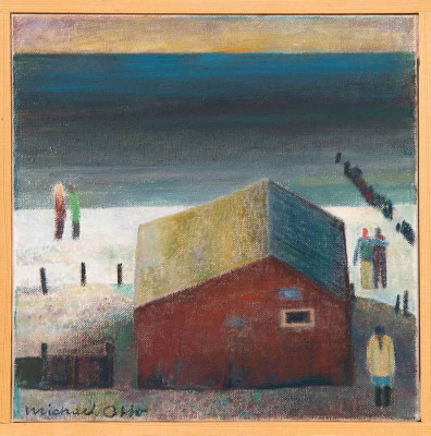 Michael Otto, Erinnerung an Steinbierg in Jütland, 2018 <br /> Öl auf Leinwand, 29 x 29 cm <br /><strong> Startpreis 450 € </strong>