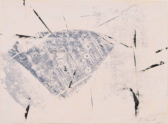 Regina Conrad, o.T., 2018 <br /> Frottage, 48 x 64 cm <br /><strong> Startpreis 600 € </strong>