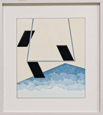 Alexander Klenz, o.T. II, 2024 <br /> Mischtechnik auf Karton, 50 x 45 cm <br /><strong> Startpreis 500 € </strong><br /> Rahmen optional 200 €