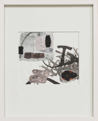 Henry Stöcker, Geheime Annäherung, 2012 <br /> Tusche und Acryl, 14 x 16 cm <br /><strong> Startpreis 230 € </strong><br /> Rahmen optional 20 €