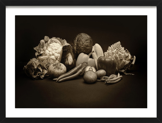 Bernd Petrikat, Gemüse, 2022 <br /> Foto-Abzug Ilford S/W Papier, 50 x 70 cm <br /><strong> Startpreis 200 € </strong><br /> Rahmen optional 85 €