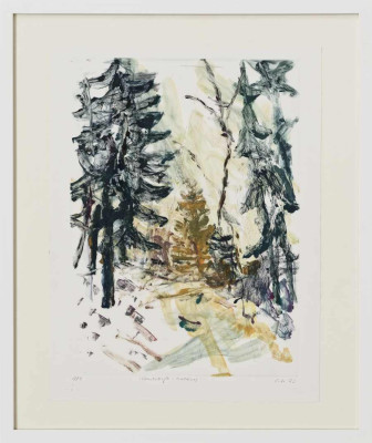 Carsten Gille, Landschat-Waldweg, 2022 <br /> Monotypie, 45 x 32 cm <br /><strong> Startpreis 250 € </strong><br /> Rahmen optional 35 €
<br /><strong>–VERKAUFT–</strong>