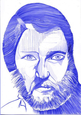 Matthias Heidenreich, Serie Russen, 2018 <br />Tusche auf Papier, 29,7 x 21 cm<br /><strong>Startpreis 150 € </strong><br /> Rahmen incl.<br /><strong>–VERKAUFT–</strong>