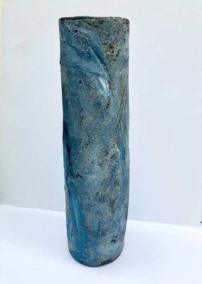 Regina Müller-Huschke, Blaue Vase   <br /> gedreht, H=42 cm  <br /><strong>Startpreis  220 € </strong><br /><span style="color:#FF0000;"><strong> verkauft</strong></span>