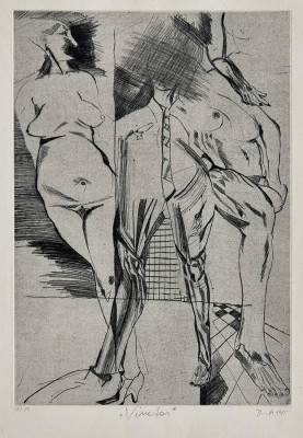 Rolf Biebl, Vineta, 1985 <br /> Kaltnadelradierung, 35 x 24,5 cm, 17/20 <br /><strong>Startpreis 90 € </strong>