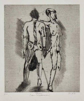 Rolf Biebl, Paar, 1986 <br /> Radierung, 30 x 26 cm, 8/20 <br /><strong>Startpreis 90 € </strong>