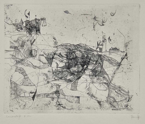 Thomas Ranft, Landschaft <br />Radierung, 19,5 x 24,5 cm<br /><strong>Startpreis 90,00 € </strong><br /><span style="color:#FF0000;"><strong> verkauft</strong></span>