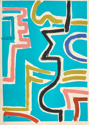 Brian Kelly, Pankow grüner Bezirk, 1996<br />mehrfarbiger Siebdruck, 100 x 71 cm, 7/15<br /><strong>Startpreis 80 € </strong><br /><span style="color:#FF0000;"><strong> verkauft</strong></span>