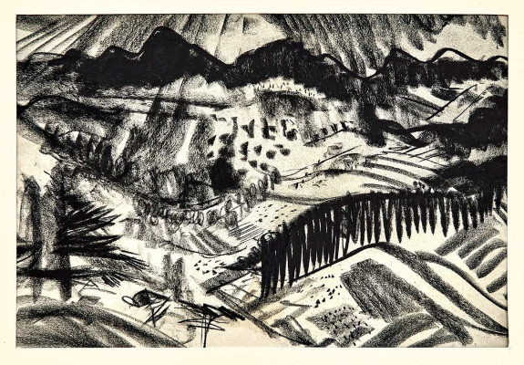 Paul Kuhfuss, Fränkische Schweiz um 1983 <br />Kreidezeichnung, 48 x 64,5 cm<br /><strong>Startpreis 180 € </strong><br /><span style="color:#FF0000;"><strong> verkauft</strong></span>