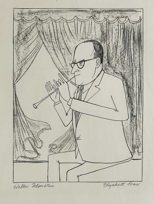 Elizabeth Shaw, Walter Felsenstein, 1959  <br />Lithografie, 35 x 25 cm <br /><strong>Startpreis  80,00 € </strong>, Probedruck<br /><span style="color:#FF0000;"><strong> verkauft</strong></span>