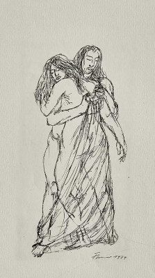 Fritz Cremer, Umarmung - stehendes Paar, 1979<br />Lithografie, 23 x 10,5 cm<br /><strong>Startpreis 40 € </strong><br /><span style="color:#FF0000;"><strong> verkauft</strong></span>
