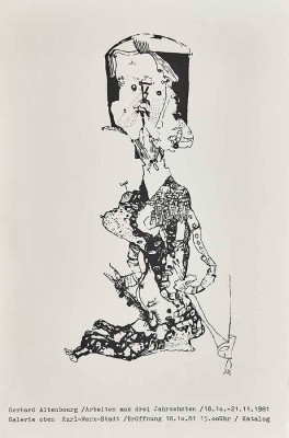 Gerhard Altenbourg, Ausstellungsplakat, 1970/80<br />Siebdruck, 78,5 x 53 cm<br /><strong>Startpreis  60 € </strong><br /><span style="color:#FF0000;"><strong> verkauft</strong></span>