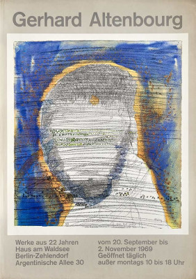 Gerhard Altenbourg, Ausstellungsplakat, 1970/81<br />Farboffset, 84 x 60 cm<br /><strong>Startpreis 20 € </strong>