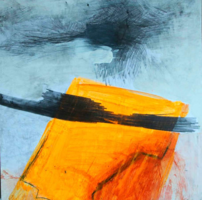 Liz Mields-Kratochwil, In der Hängematte, 2021<br />Acryl und Bleistift auf MDF, 40 x 40 c <br /><strong>Startpreis 200 €</strong><br /><span style="color:#FF0000;"><strong> verkauft</strong></span>