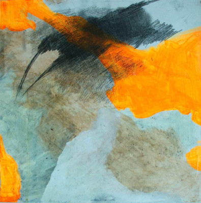 Liz Mields-Kratochwil, Vogelflug, 2021<br /> Acryl und Bleistift auf MDF, 41 x 40 cm<br /><strong>Startpreis  200 € </strong><br /><span style="color:#FF0000;"><strong> verkauft</strong></span>