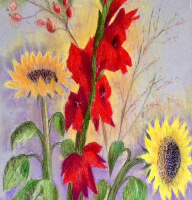 Ayse Domeniconi, Spätsommer, 2020<br />Pastell,<br /><strong>Startpreis 600 €,</strong>, Rahmen optional 40 €