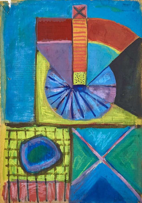 Karla Woisniza, o.T., o.J. <br />Mischtechnik, 23,5x 16 cm<br /><strong>Startpreis 180 €</strong>, leichte Beschädigung
