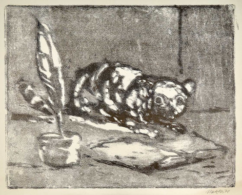 Harald Metzkes, Kater Mauz, 1972 <br />Lithografie, 37 x 47 cm<br /><strong>Startpreis 120 € </strong><br /><span style="color:#FF0000;"><strong> verkauft</strong></span>
