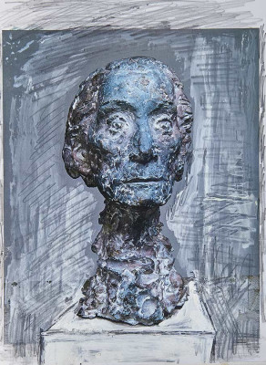 Sabina Grzimek, Inge Keller <br />übermaltes Foto, 20 x 30 cm<br /><strong>Startpreis 120 € </strong>