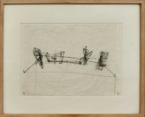 Pomona Zipser, o.T.<br />Zeichnung, 30 x 40 cm<br /><strong>Startpreis 290 €</strong>, incl. Rahmen