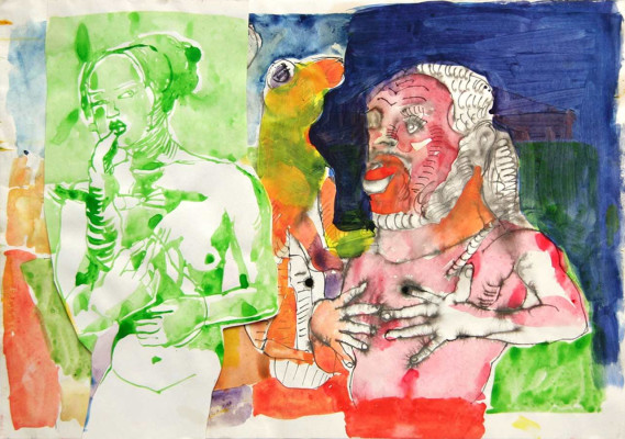 Petra Flierl, o.T., 2006 <br /> Aquarell, 29 x 42 cm <br /><strong>Startpreis 750 € </strong>