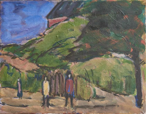 Klaus Roenspieß, Am Park (Franz. Buchholz), 2008<br />Öl auf Leinwand, 35 x 45 cm<br /><strong>Startpreis 1.100 €</strong>, inclusive Rahmen