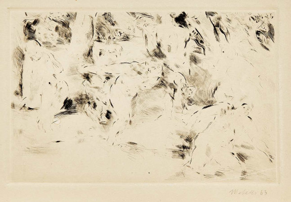Harald Metzkes, Badende, 1963 <br /> Radierung, 16 x 24,5 cm <br /><strong>Startpreis 180 € </strong><br /><span style="color:#FF0000;"><strong> verkauft</strong></span>