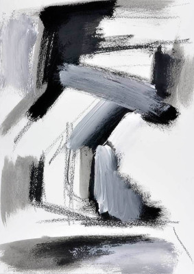 Zora Jankovic, o.T., 2021 <br /> Gouache auf Papier, 24 x 17 cm, Rahmen optional 93 € <br /> <strong>Startpreis 250 € </strong><br />