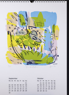 Kalender Blatt Monate 9 u. 10