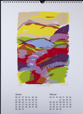 Kalender Blatt Monate 1 u. 2