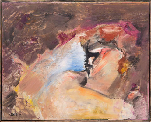 Hans Vent, Begegnung, <br /> Öl auf Leinwand, 50 x 40 cm <br /> <strong> Startpreis 500 € </strong>