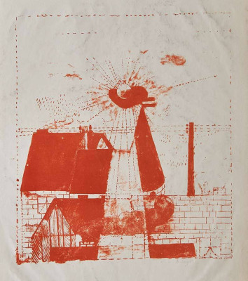 Horst Sagert, o.T., <br /> Siebdruck, 38 x 34 cm<br /> <strong> Startpreis 400 € </strong>