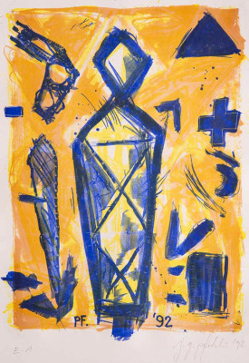 Jens Pfuhler, o.T., 1992<br />Farblithographie, cm<br /> <strong>Startpreis 55 € </strong><br />
