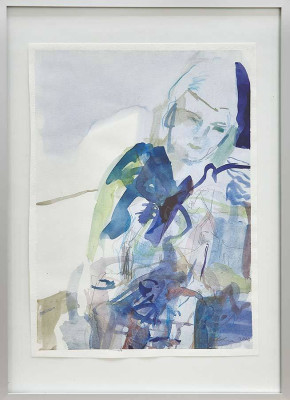 Cornelia Gutsche, Jahrmarkt, 2023 <br /> Aquarell, 33,5 x 24,5 cm, Rahmen optional 70 € <br /> <strong> Startpreis 350 € </strong>