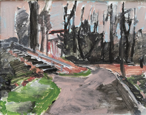 Martin Enderlein, Schloßpark Buch, 2023 <br /> Acryl auf Leinwand, 40 x 50 cm, Rahmen optional <br /> <strong> Startpreis 700 € </strong>